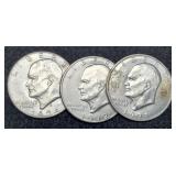 (3) Ike Dollars: 1971, 72, 74