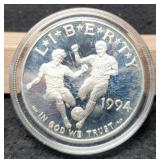 1994-S Proof Silver Dollar World Cup