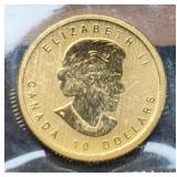 2012-1812 1/4 Oz. Gold $10 Canada BU