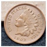 1907 Indian Head Cent w/ Liberty