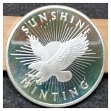 1 Troy Oz. Silver Sunshine Minting Half Dollar