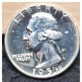 1955 Proof W. Quarter