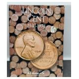 1941-1974 L. Cent Album w/ 17 Coins