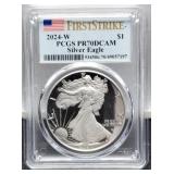 2024-W Slab Proof Silver Eagle PCGS PR70 DCAM