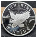 1 Troy Oz. Silver Sunshine Minting Round