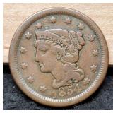 1854 Large Cent XF