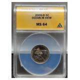 2005-D Slab J. Nickel ANACS MS64 "Ocean In View"