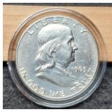 1963-D F. Half Dollar AU58