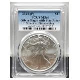 2024 Slab Silver Eagle w/ Star Privy PCGS MS69
