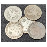 (5) Barber Quarters: 1893, 99, 03, 10, 11
