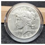 1934-S Peace Dollar VF In Capsule