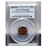 2009-D Slab L. Cent PCGS MS66 RD