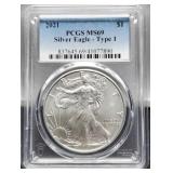 2021 T1 Slab Silver Eagle PCGS MS69
