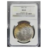 1896 Slab Morgan Dollar NGC MS64