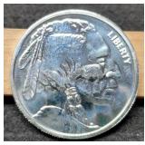 1 Troy Oz. Silver Buffalo/Indian Round