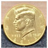 2014-D Kennedy Half Dollar Gold Plated Enhanced w/
