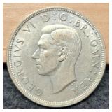 1944 Great Britain Silver Two Shillings
