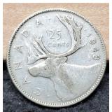 1943 Canada Silver Quarter