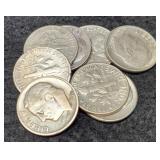 (8) Silver R. Dimes Back to The 40