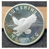 1 Troy Oz. Silver Sunshine Minting Round