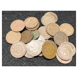 (25) Indian Head Cents Back To 1887