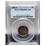 1986-S Slab J. Nickel Proof PCGS PR69 DCAM