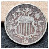 1868 Shield Nickel