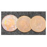 (3) Indian Head Cents: 1880, 97, 99