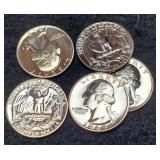 (5) Proof Quarters: 1968, 4- 1969