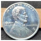 1 Troy Oz. Silver Round "Lincoln Cent"