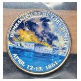 K. Half Dollar Colorized "1861 Fort Sumter"
