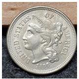 1866 Three Cent AU