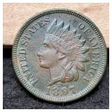 1897 Indian Head Cent Full Liberty Dark