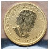 2012-1812 1/4 Oz. Gold $10 Canada BU