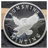 1 Troy Oz. Silver Sunshine Minting Round