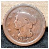 1854 Large Cent