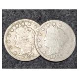 (2) V Nickels: 1897, 1898