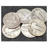 (6) S. Liberty Quarters: 1925, 26, 27, 28, 29, 30