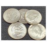 (5) 1964 K. Half Dollars