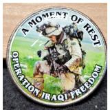 Colorized K. Half Dollar "Operation Iraqi Freedom"