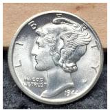 1944-S M. Dime Gem BU
