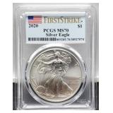 2020 Slab Silver Eagle PCGS MS70 w/