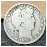 1906 Barber Half Dollar