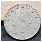 1883 No Cents V Nickel VF