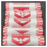 (5) 2009-D Bank Rolls L. Cents BU "Log Cabin"