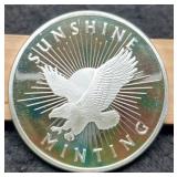 1 Troy Oz. Silver Sunshine Minting Round