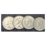 (4) United Kingdom 6 Pence 1938, 40, 41, 42