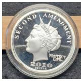 1 Troy Oz. Silver Round "Buds Gun Shop"