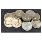 (10) 1976-P&D Bicentennial Half Dollars