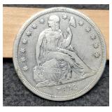 1842 Liberty Seated Dollar VF20